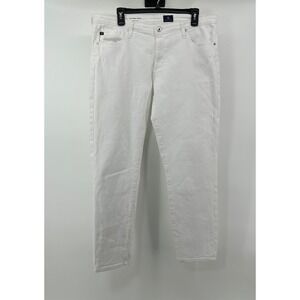 AG Adriano Goldschmied The Prima Ankle Jean Women 31 White Cigarette Leg Classic